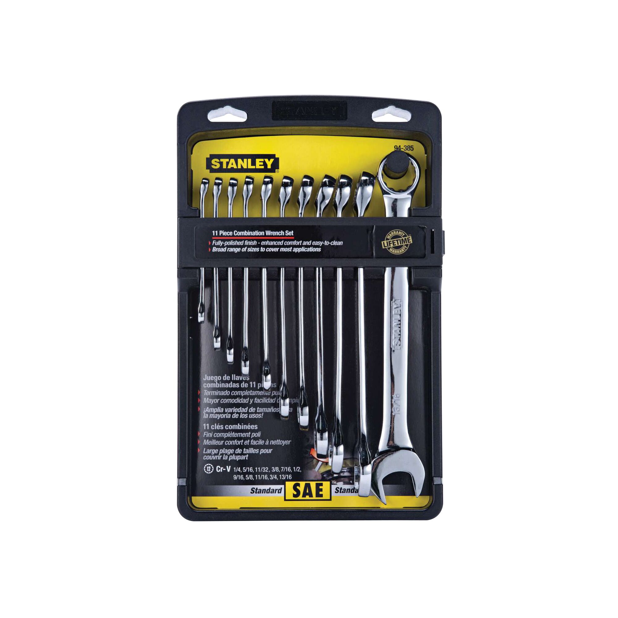 11 pc Combination Wrench Set SAE