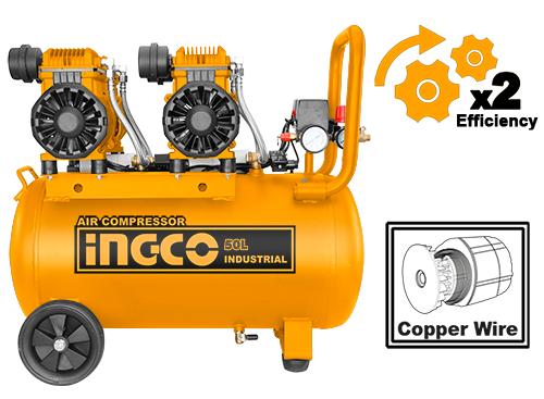 ACS224501Air compressorVoltage:220-240V~50HzInput power:2×1200W （3.2HP）Tank:50L(13.2Gal)