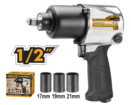 AIW12562Air impact wrenchMax.torque:610Nm(450ft)Square drive:12.5mm(1/2No-load speed:7000 rpm