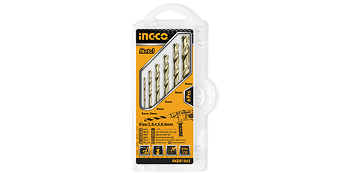 AKDB10656 Pcs HSS twist drill bits setSize:2X49,3X61，4X75，5X86,6X93，8X1176pcs HSS twist drill bits setPacked by double blister