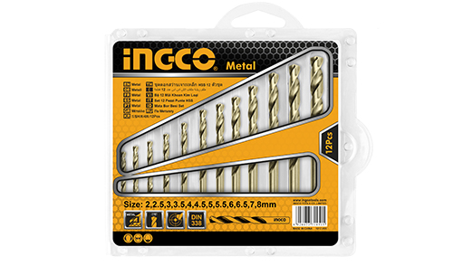 AKDB112512 Pcs HSS twist drill bits set12PCS/SETSize：2,2.5,3,3.5,4,4.5,5,5.5,6,6.5,7,8mmPacked by double blister