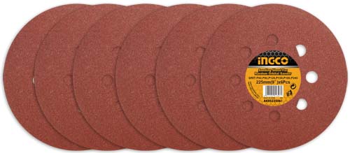 AKRS225061Sanding sheet for random orbital sanderDiameter:225mm6pcs/set1pcsP60,1pcsP80,1pcsP120,1pcsP150,1pcsP180,1pcsP240Suitalbe for Ingco drywall sander DWS6003,DWS10501