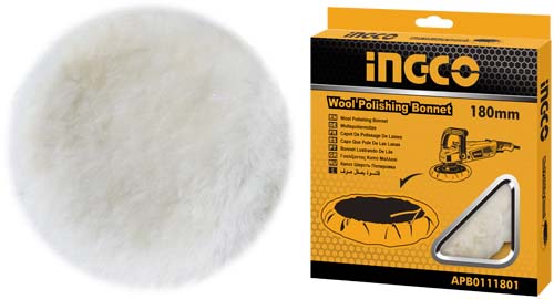 APB0111801Wool polishing bonnetDiameter:180mmReal wool bonnetDrawstring design