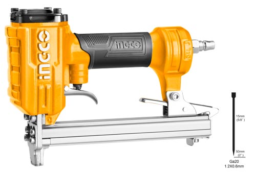 APS06131-3Air staplerStaple size:6-13mmGa20,1.2X0.6mmStaple crown:11.2mmLoad capacity:100PcsOperation pressure:0.4-0.7Mpa(60-100Psi)