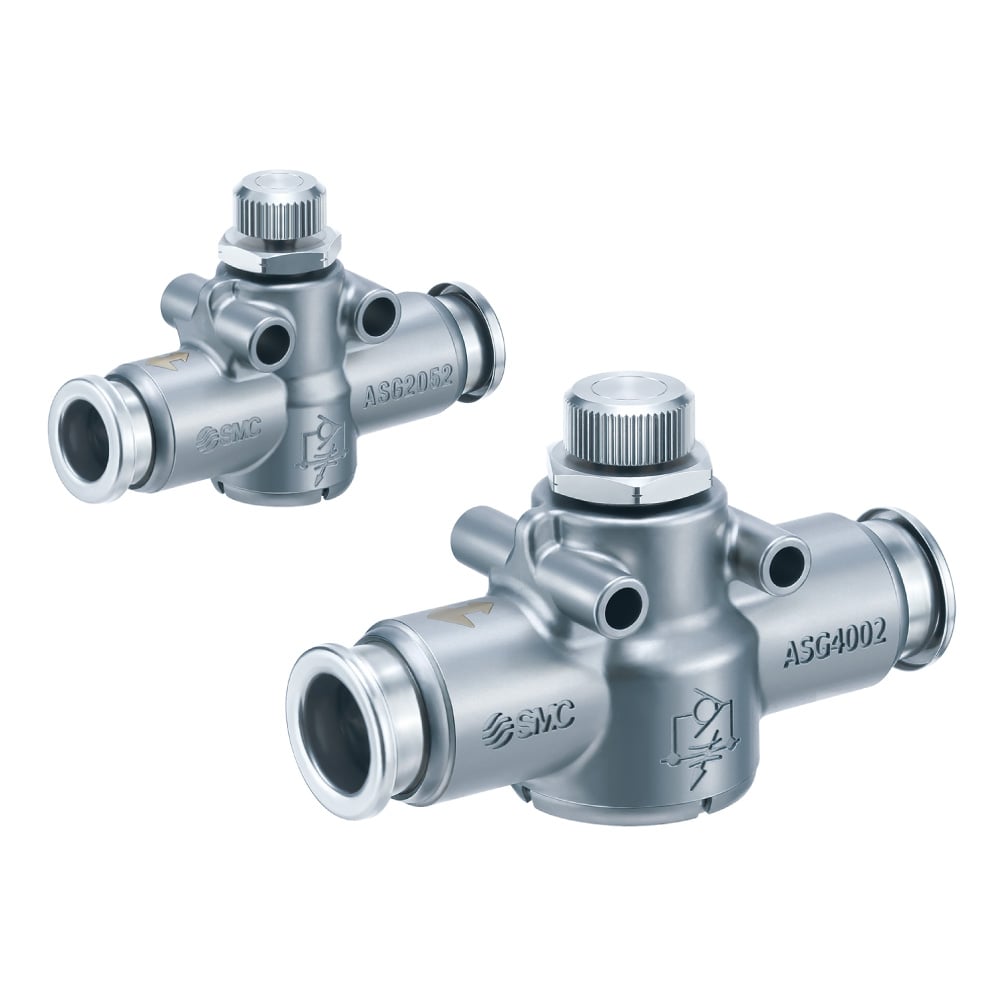 Stainless Steel Speed Controller (Max. operating temperature: 150°C) In-line Type ASG