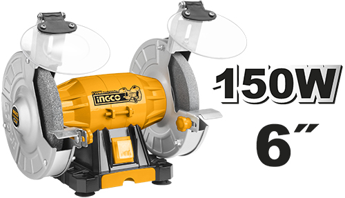 BG61502Bench grinderVoltage:220-240V~50HzInput power:150WWheel size:150 mm(6