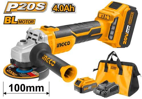 CAGLI10022Cordless angle grinderBrushless MotorDisc diameter:100mm