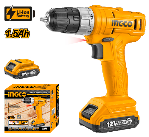 CDLI1211Cordless drillVoltage:12VNo-load speed:0-600rpmChuck capacity:0.8-10mm