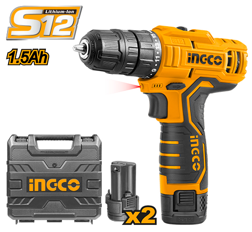 CDLI12325Cordless drillVoltage:12VChuck capacity:0.8-10mmMax.torque:20NM