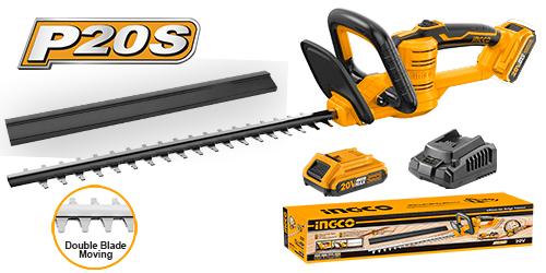 CHTLI20461Cordless hedge trimmerVoltage:20VBlade cutting length: 460mmMaximum cutting diameter:18mm