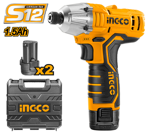 CIRLI1201Cordless impact driverVoltage:12VMax torque:100NmHex shank:6.35mm