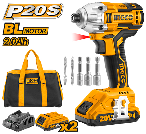 CIRLI2002Cordless impact driverBrushless motorVoltage:20VMax torque:170Nm