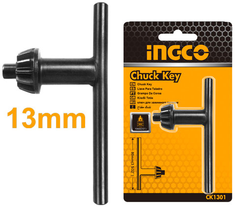 CK1301Chuck keyKey for 13mm key chuckLength:80mmPacked by sliding card