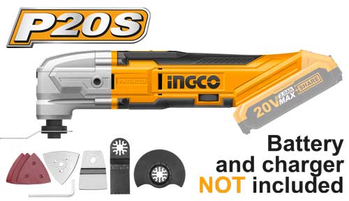 CMLI2001Cordless multi-toolVoltage:20VNo-load speed:5000-20000rpmPacked by color box