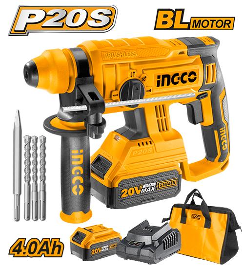 CRHLI22012Cordless rotary hammerBrushless motorVoltage:20VImpact rate:0-4700bpm