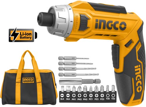 CSDLI0801Cordless screwdriverVoltage:8VNo-load speed:0-220/minHex Shank:1/4"