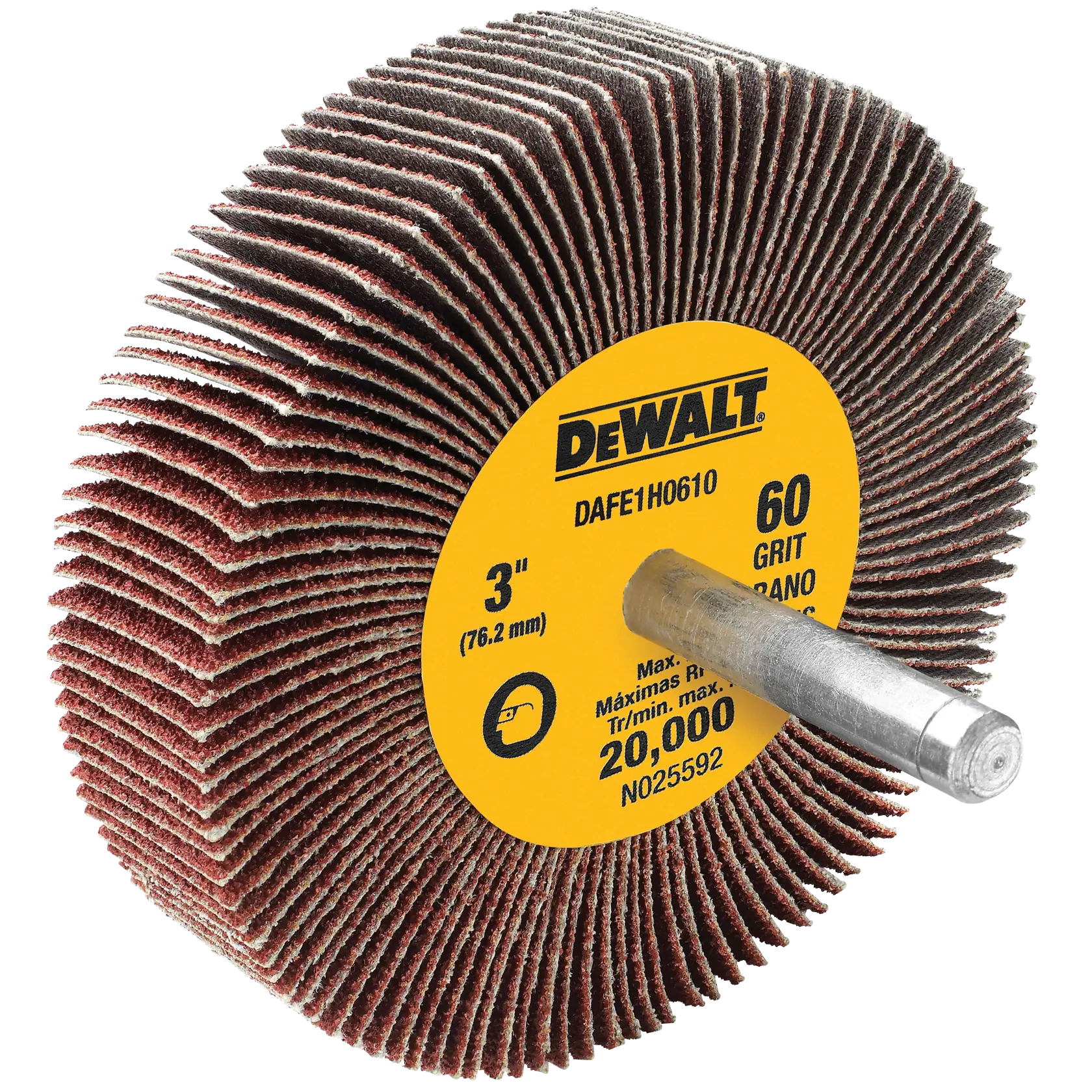 DEWALT® HP™ 3-in. x 1-in. x 1/4-in. 60G Flap Wheel