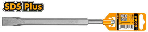 DBC0122502SDS plus chiselSDS plus,14X250X40mm,flatWear-resistant, high hardness and long service lifePacked by plastic hanger