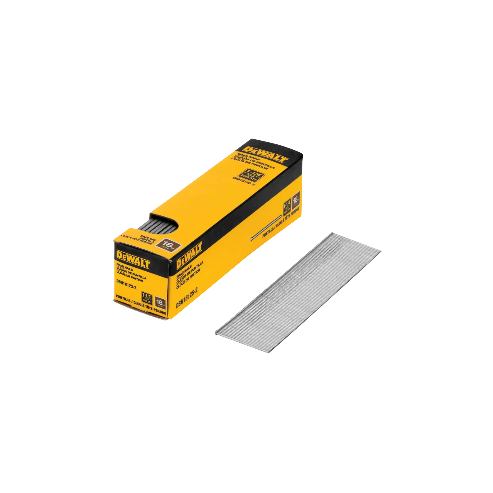 DEWALT® 18 Gauge 1-1/4-in. Brad Nails (2500-Pack)