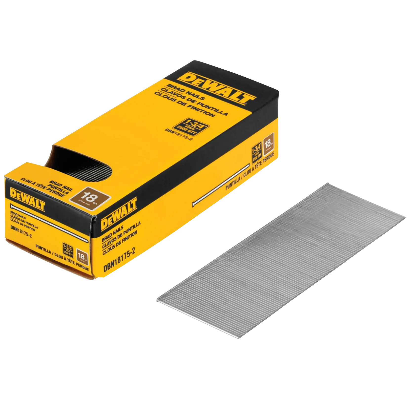 DEWALT® 18 Gauge 1-3/4-in. Brad Nails (2500-Pack)