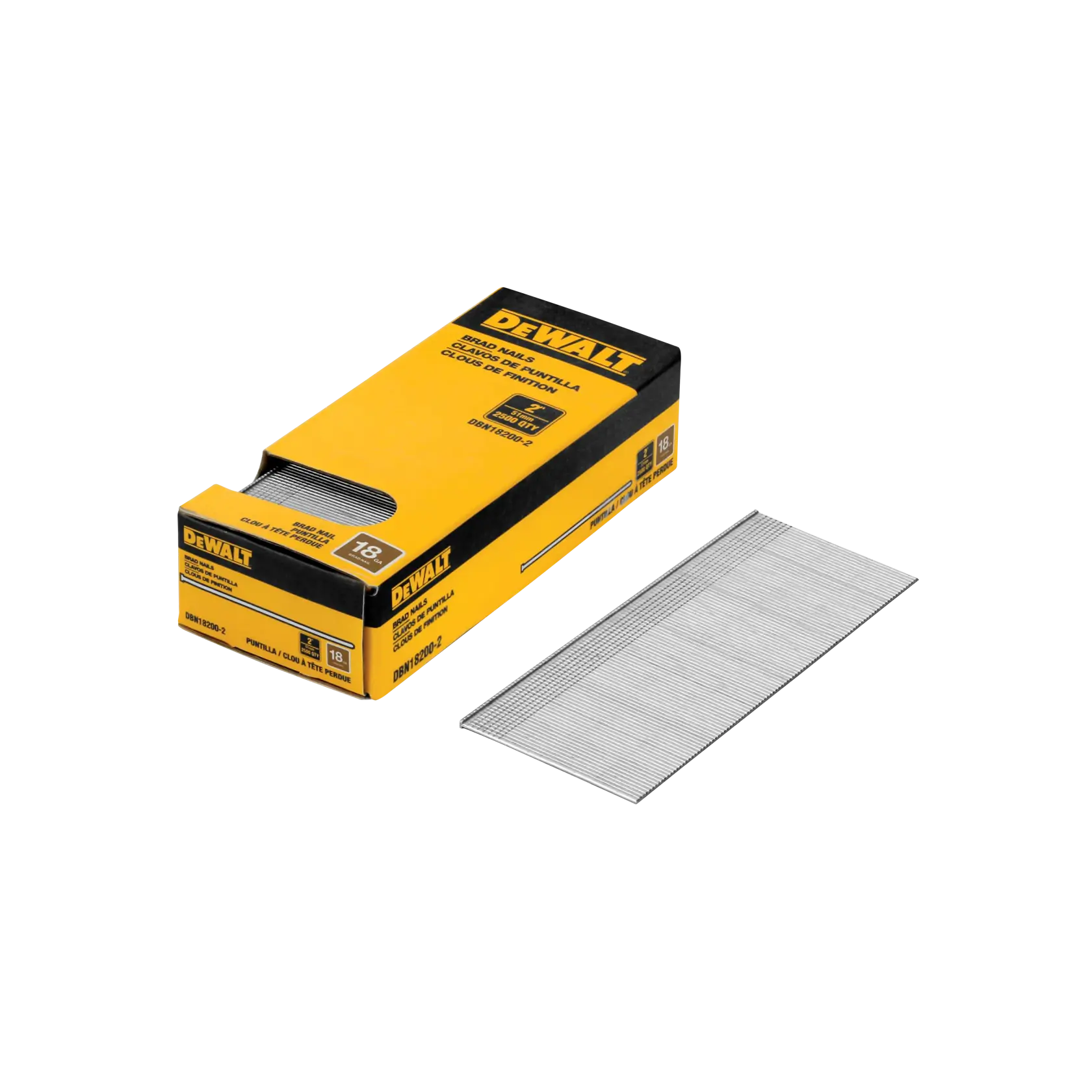 DEWALT® 18 Gauge 2-in. Brad Nails (2500-Pack)