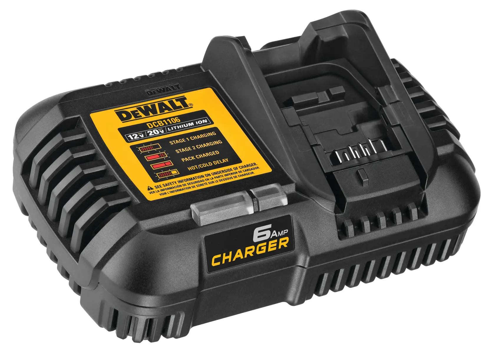 DEWALT® 12V MAX*/20V MAX*/FLEXVOLT® 6 Amp Fast Charger