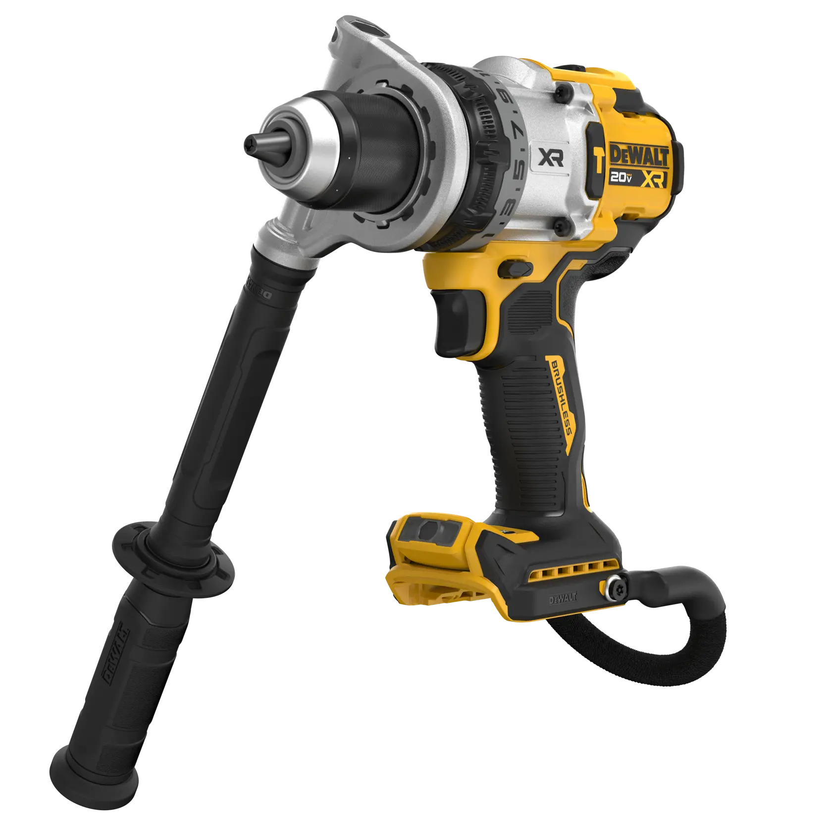 DEWALT® 20V MAX* XR® Brushless Cordless 1/2-in. 3-Speed Hammer Drill With LANYARD READY™ Attachment Point (Tool Only)