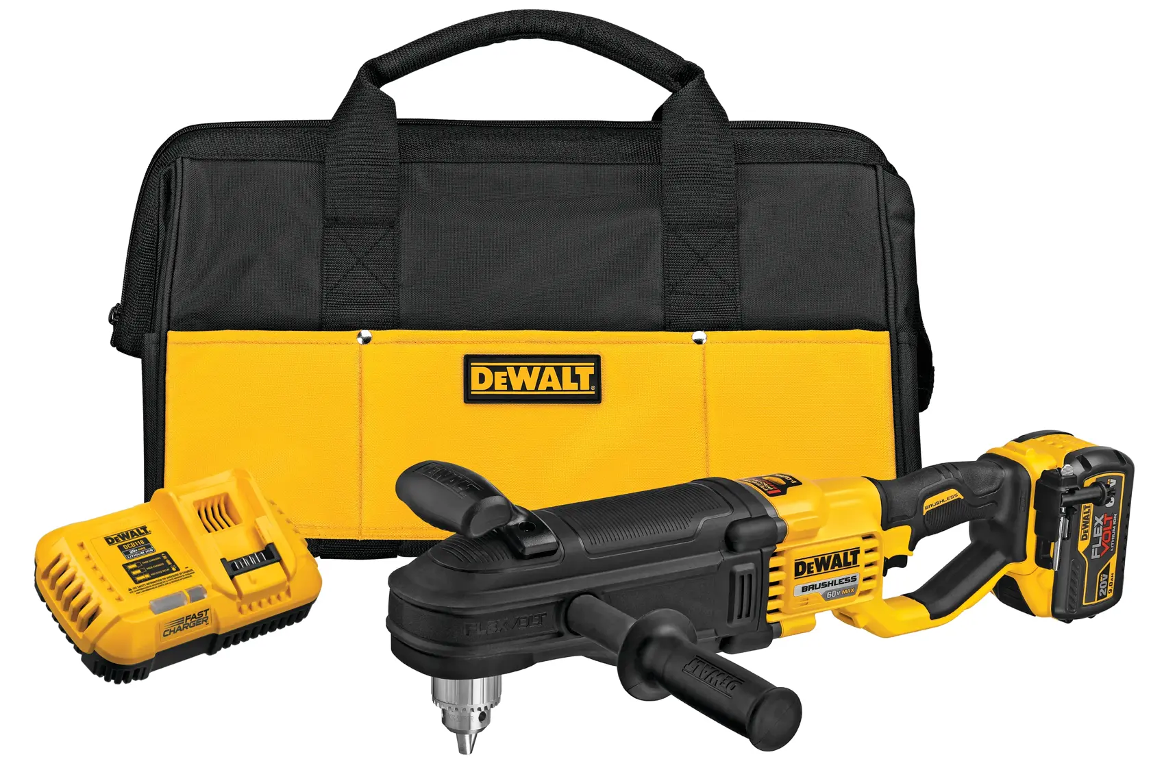 DEWALT® 60V MAX* In-Line Stud and Joist Drill with E-CLUTCH® System Kit