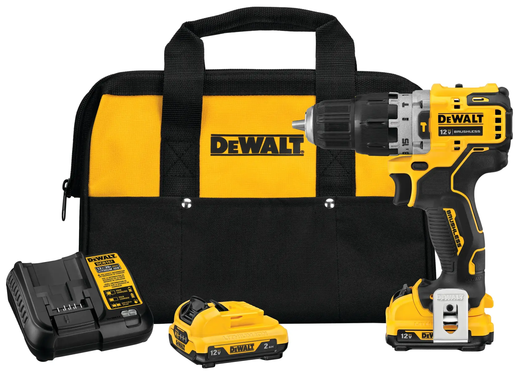 DEWALT® XTREME™ 12V MAX* Brushless Cordless 3/8-in. (9.5mm) Hammer Drill with (2) 2.0 Ah Batteries and Charger