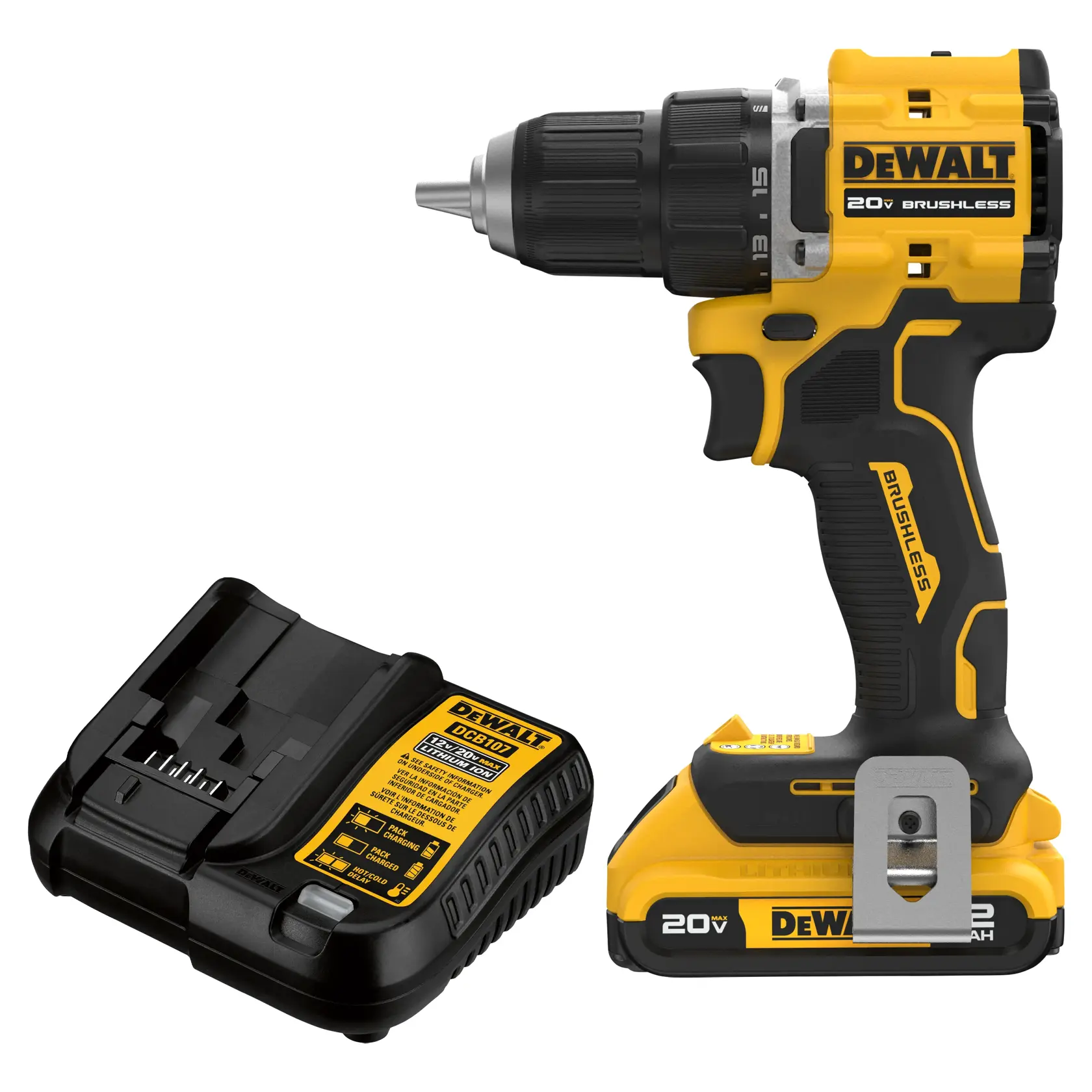 DEWALT® ATOMIC™ 20V MAX* Brushless Cordless 1/2-in. Drill/Driver Kit