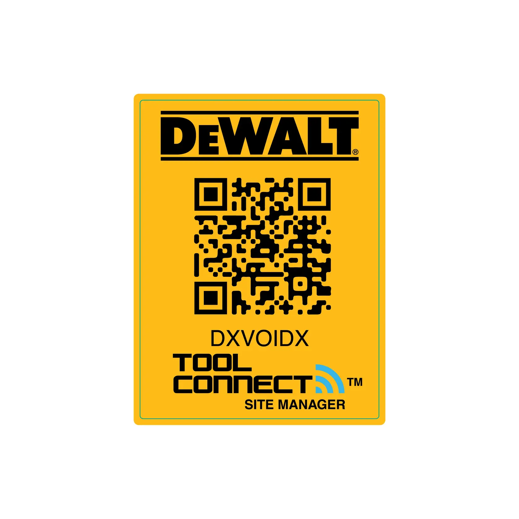 DEWALT® QR Code Adhesive Tag DCE052 (Small)