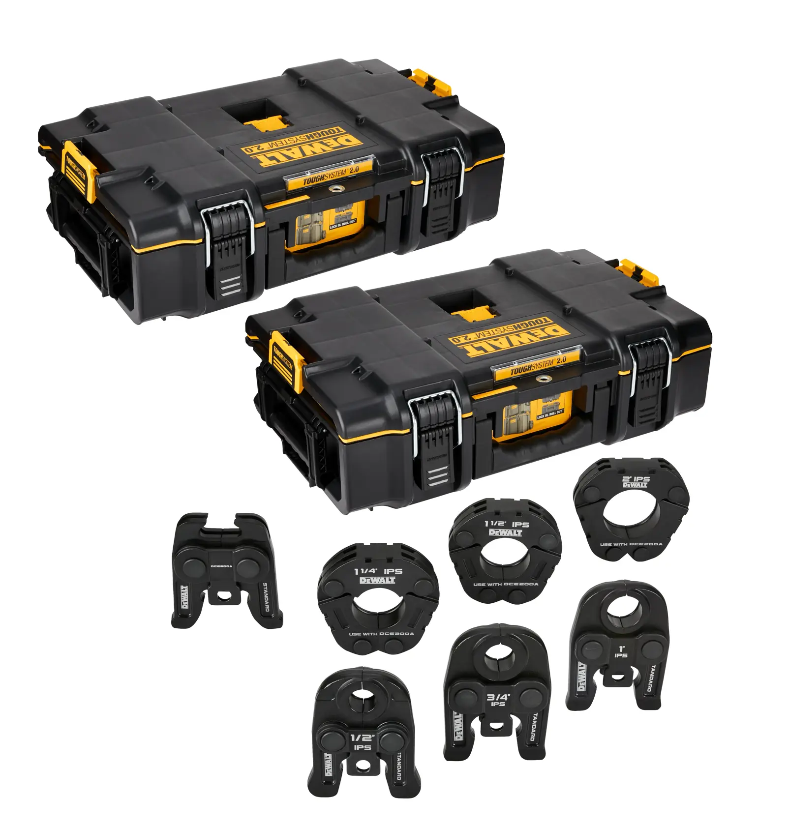 DEWALT® 1/2 in to 2 in Standard IPS Press Jaws and Rings Kit