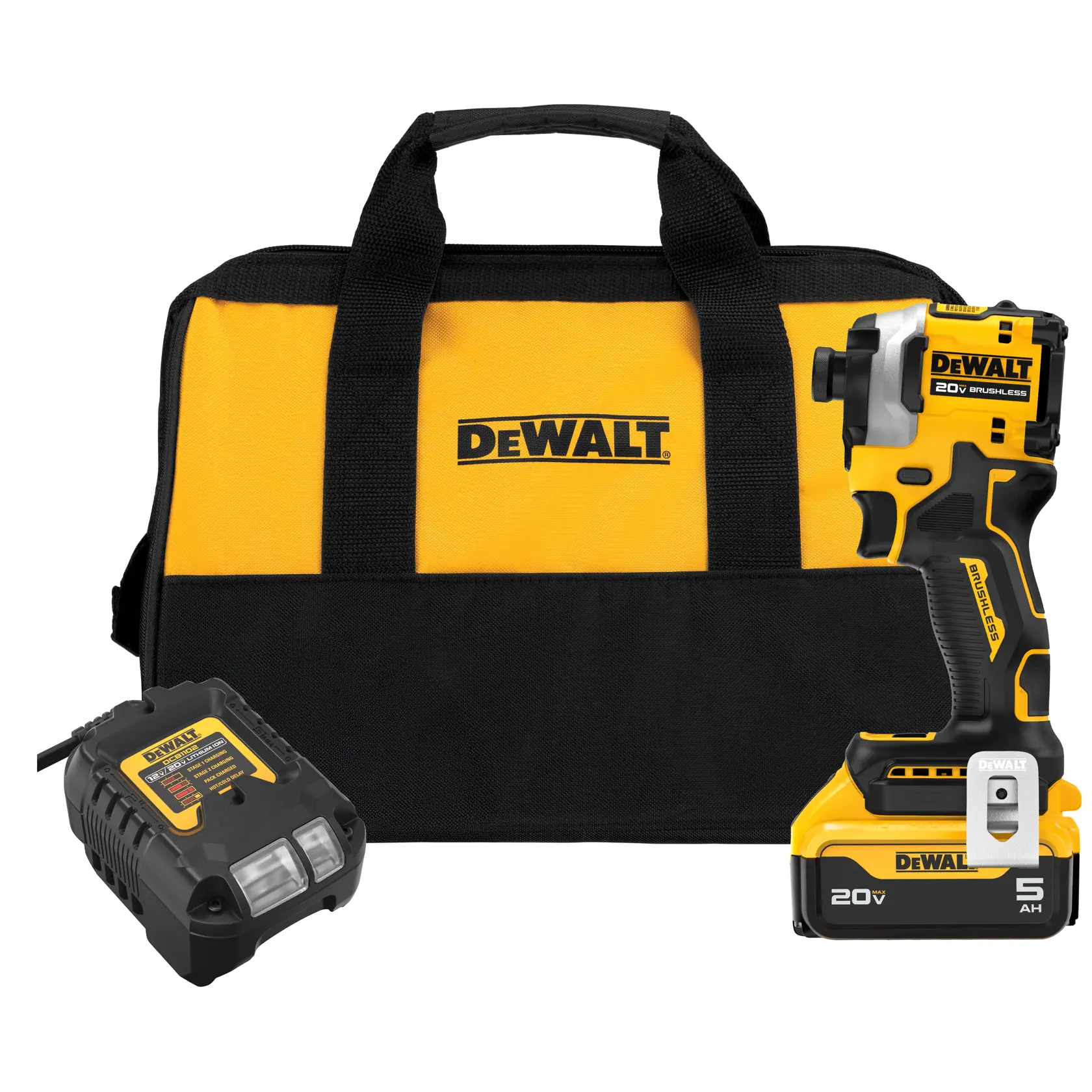 DEWALT® 20V MAX* ATOMIC™ Brushless Cordless 3-Speed 1/4-in. Impact Driver Kit