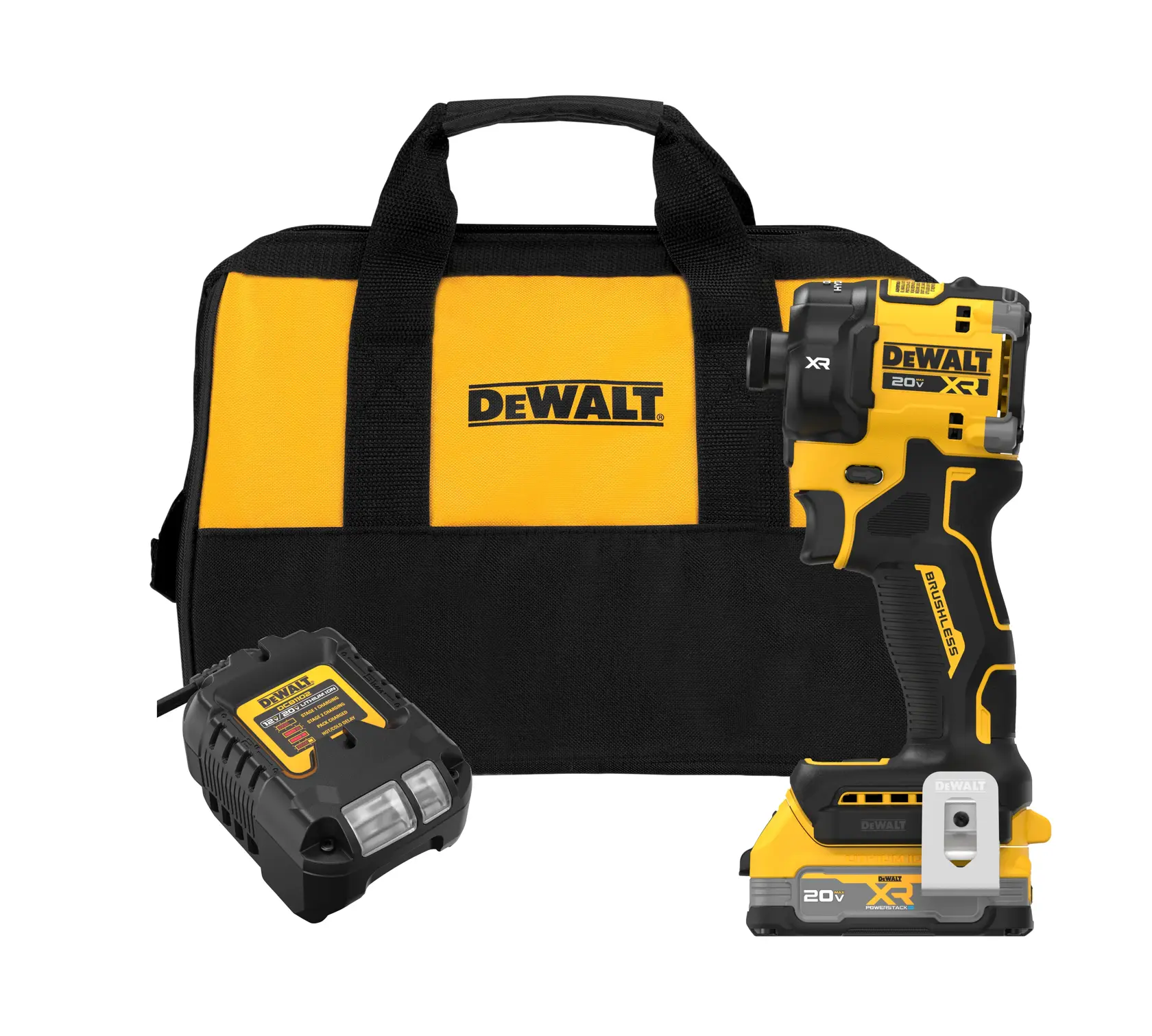 DEWALT® 20V MAX* XR® Brushless Cordless 1/4-in. Quiet Hydraulic Impact Driver Kit