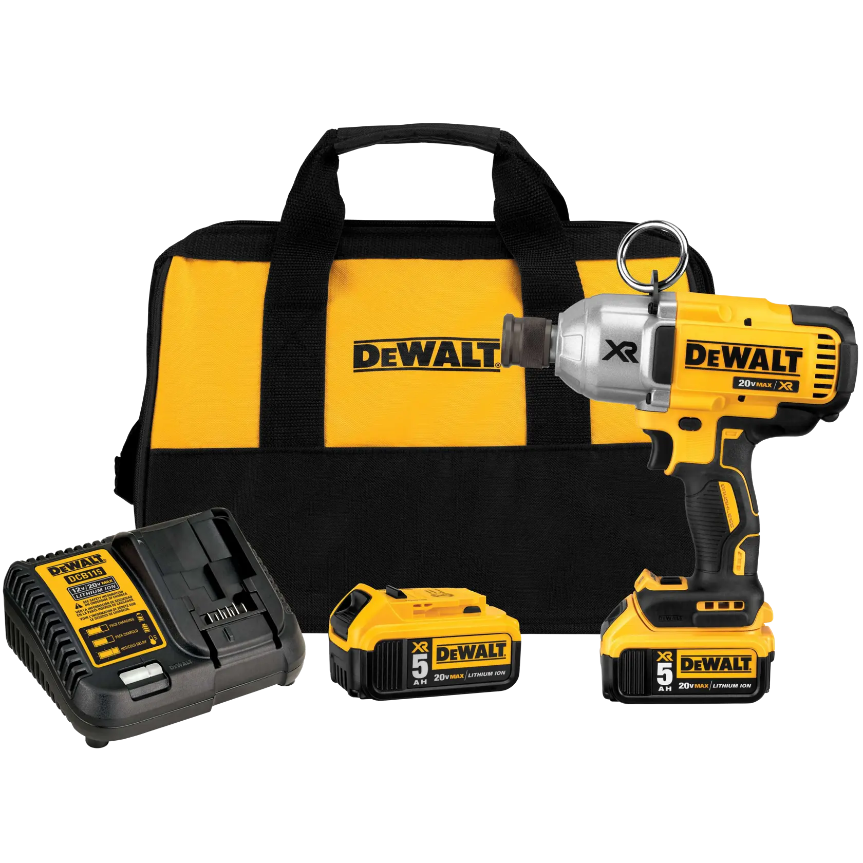 DEWALT® 20V MAX* XR® High Torque 7/16-in. Impact Wrench with Quick Release Chuck Kit (5.0Ah)