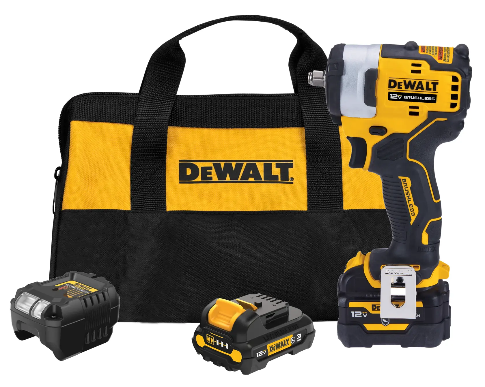 DEWALT® XTREME™ 12V MAX* Brushless 3/8-in. Cordless Impact Wrench Kit