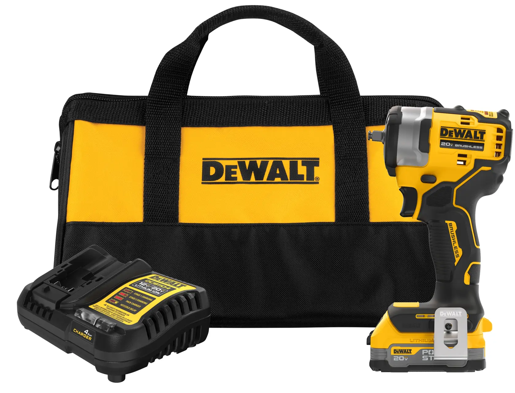 DEWALT® 20v MAX* 3/8“ Impact Wrench With Hog Ring Anvil Kit