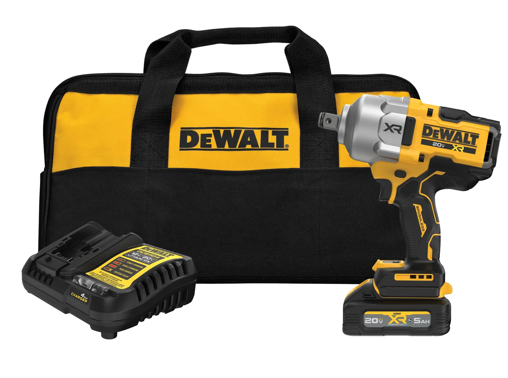 DEWALT® 20V MAX* XR® Brushless Cordless 3/4-in. High Torque Impact Wrench With Hog Ring Anvil Kit