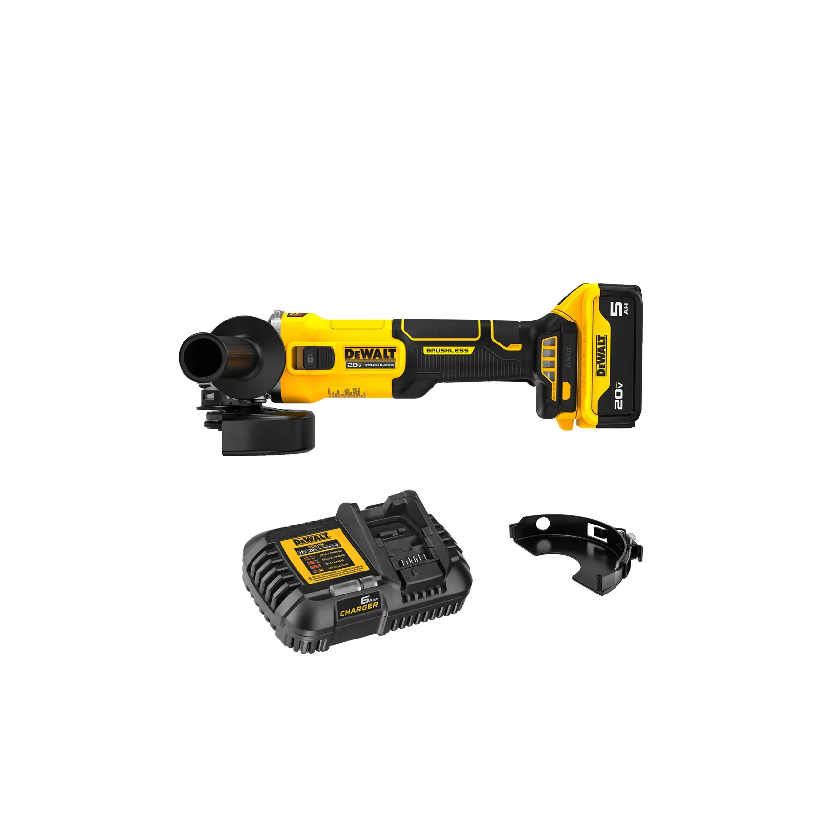 DEWALT® 20V MAX* Brushless Cordless 4-1/2-in. Slide-Switch Grinder Kit