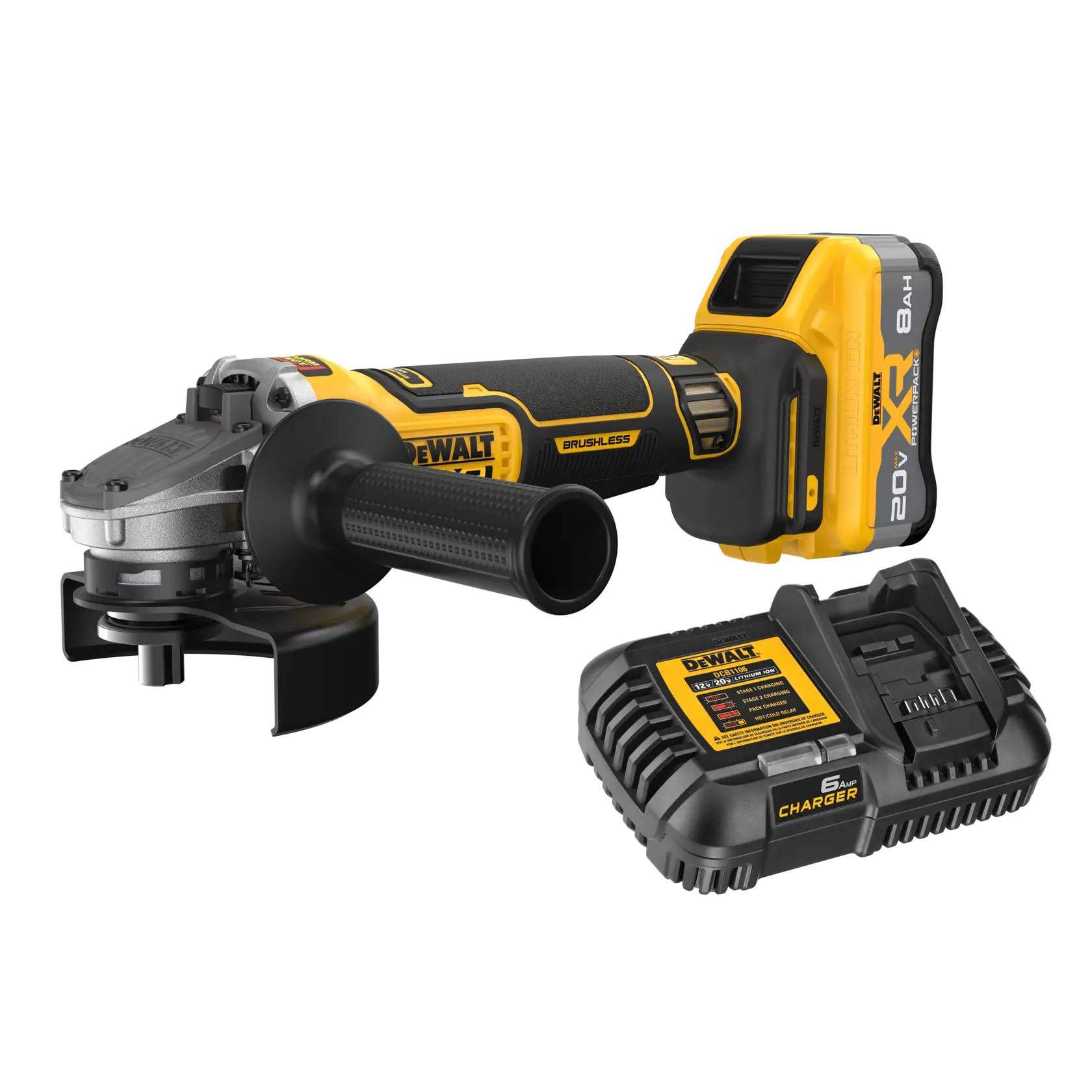 DEWALT® 20V MAX* XR® Brushless Cordless 4-1/2-in. - 5-in.  Angle Grinder Kit
