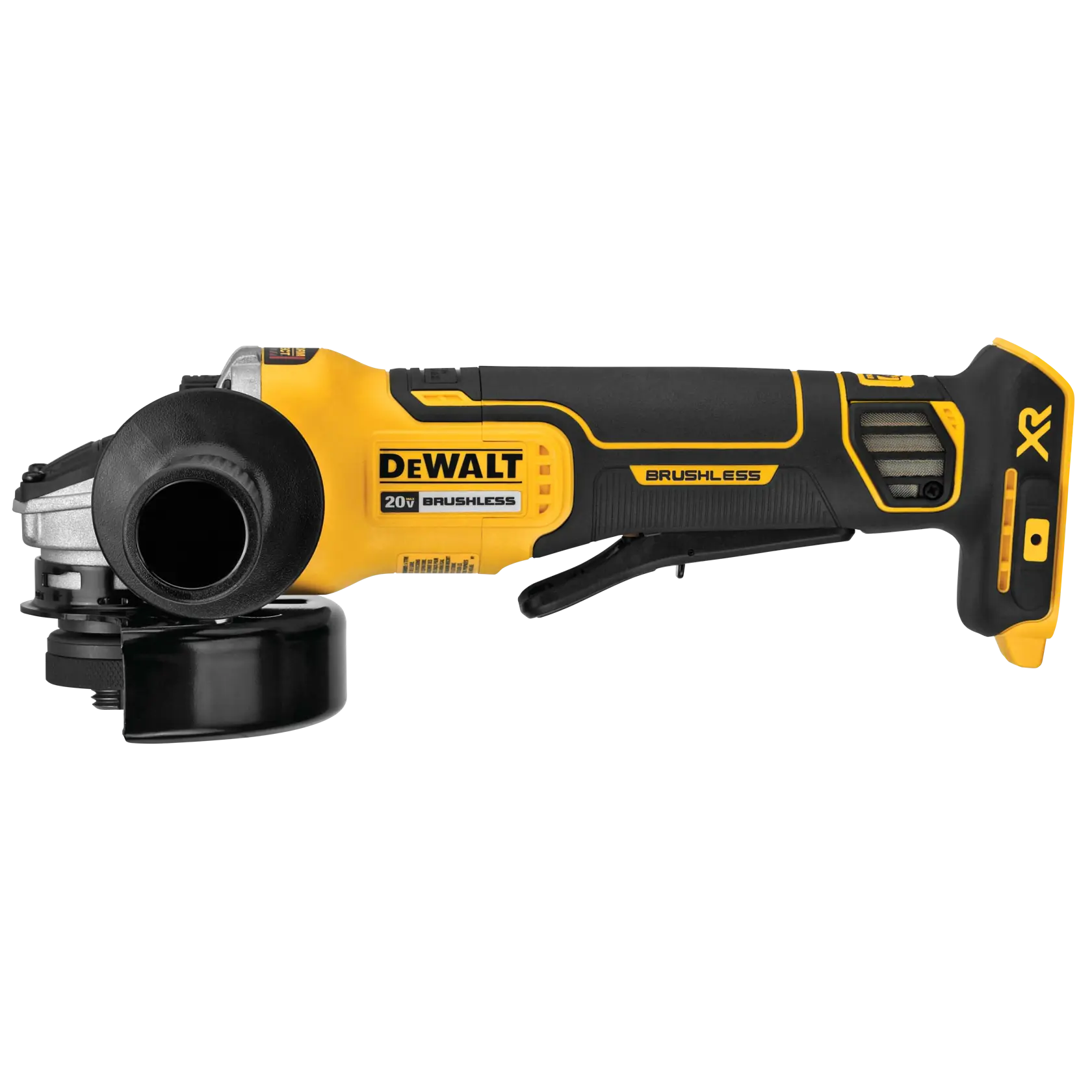 DEWALT® 20V MAX* XR® 4-1/2-in. (114mm) Paddle Switch Small Angle Grinder with Kickback Brake (Tool Only)