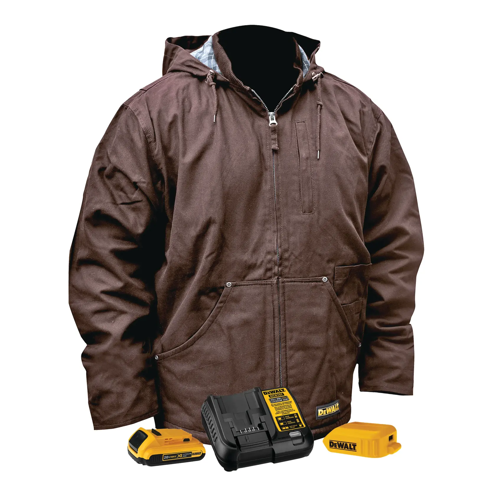 DEWALT® Heavy Duty Tobacco Heated Work Jacket Kit