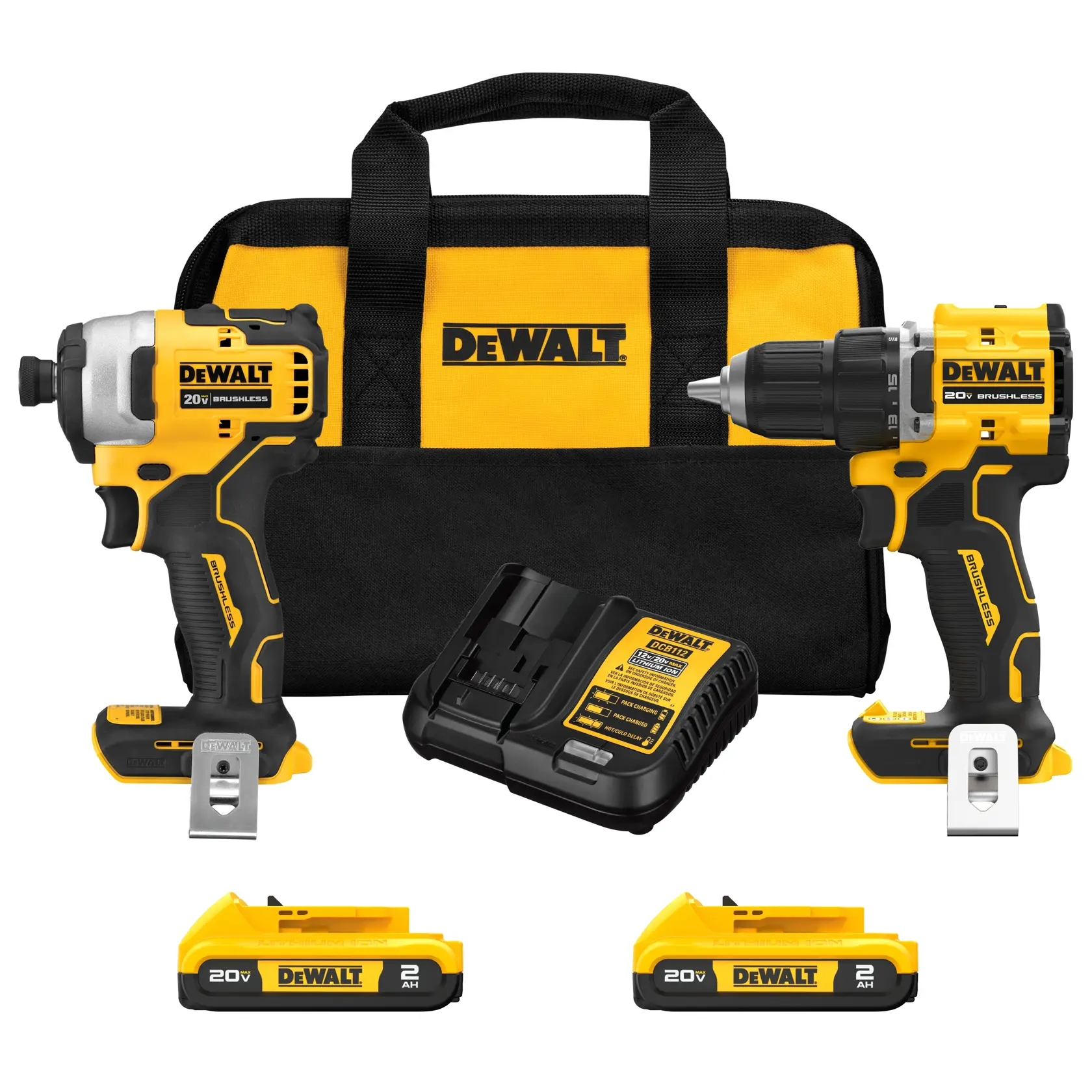DEWALT® 20V MAX* ATOMIC™ Brushles Compact Drill/Driver and Impact Driver Combo Kit