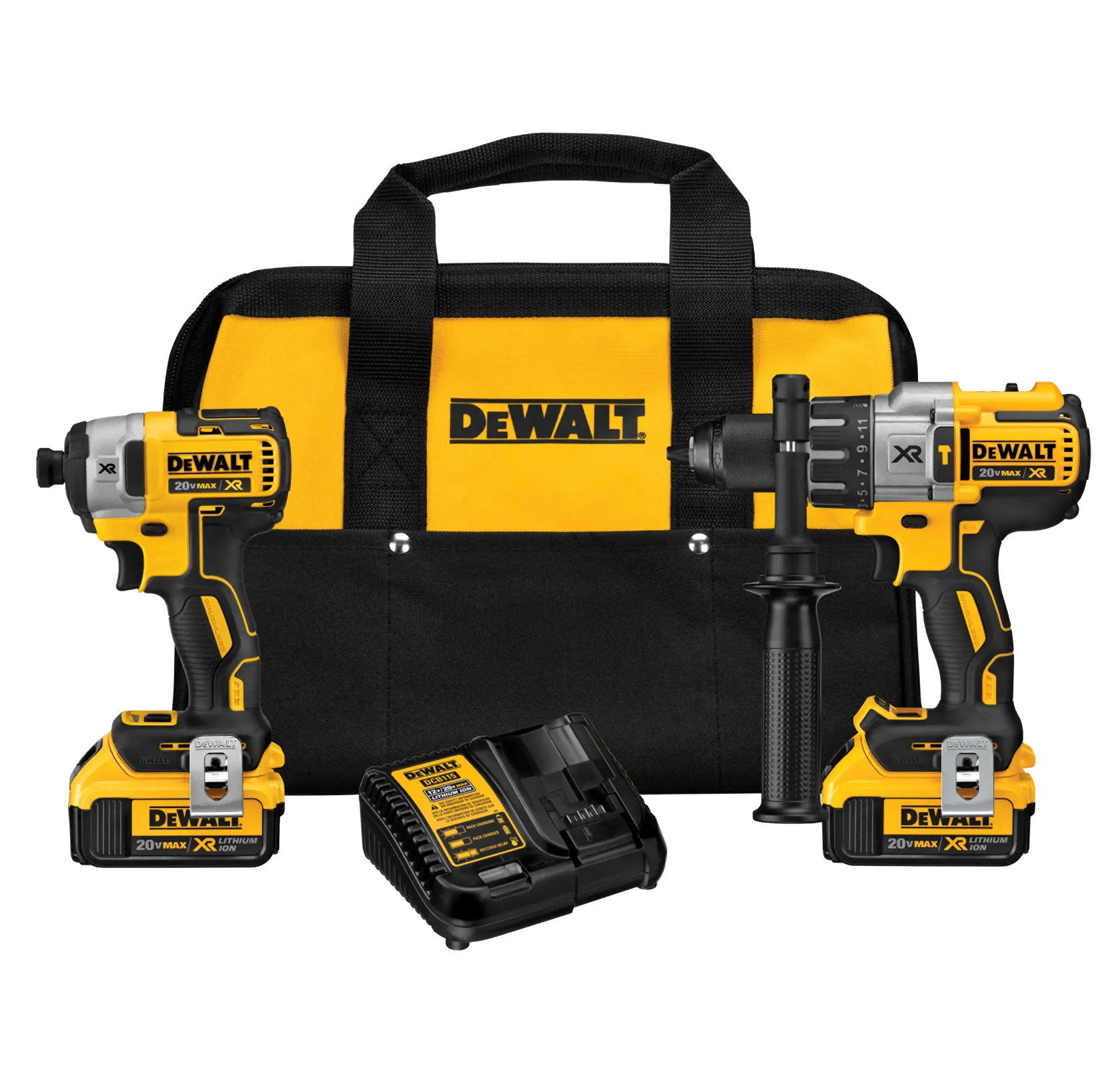 DEWALT® 20V MAX* Cordless Brushless XR® Hammer Drill and Impact Driver Combo Kit