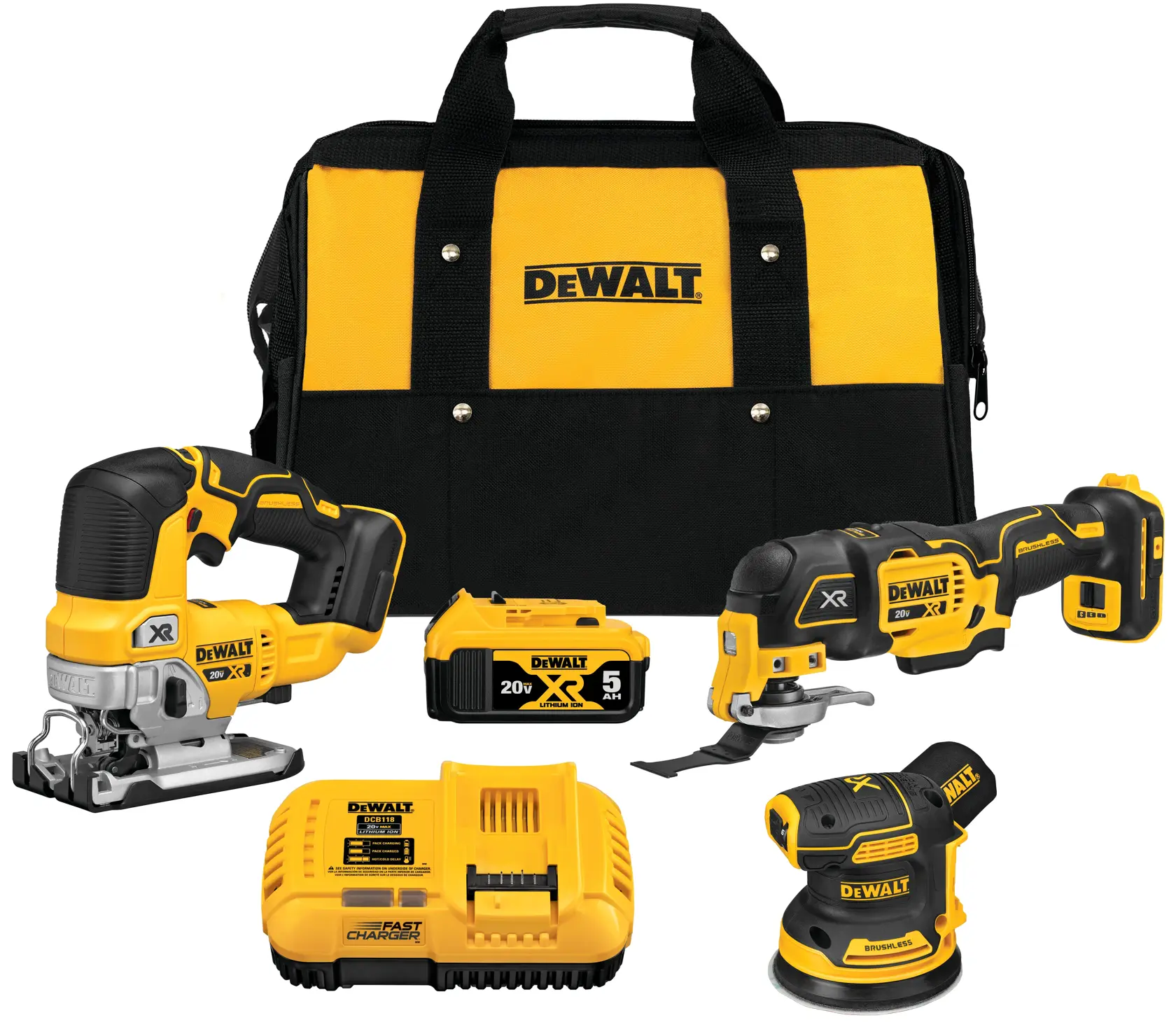 DEWALT® 20V MAX* XR® 3-Tool Woodworking Combo Kit