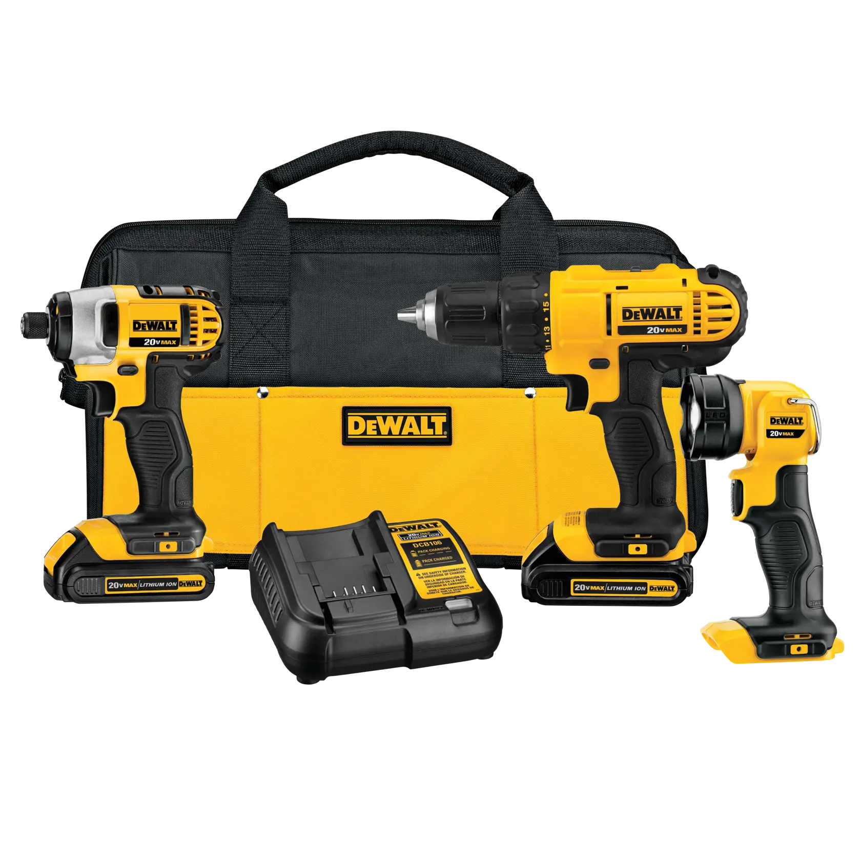 DEWALT® 20V MAX* 3-Tool Combo Kit