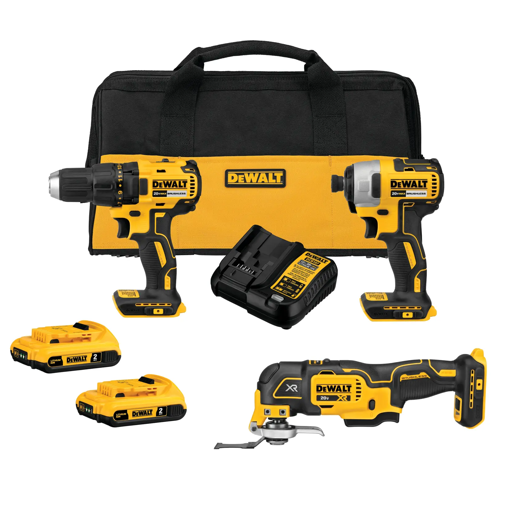 DEWALT® 20V MAX* Brushless Cordless  3-Tool Combo Kit