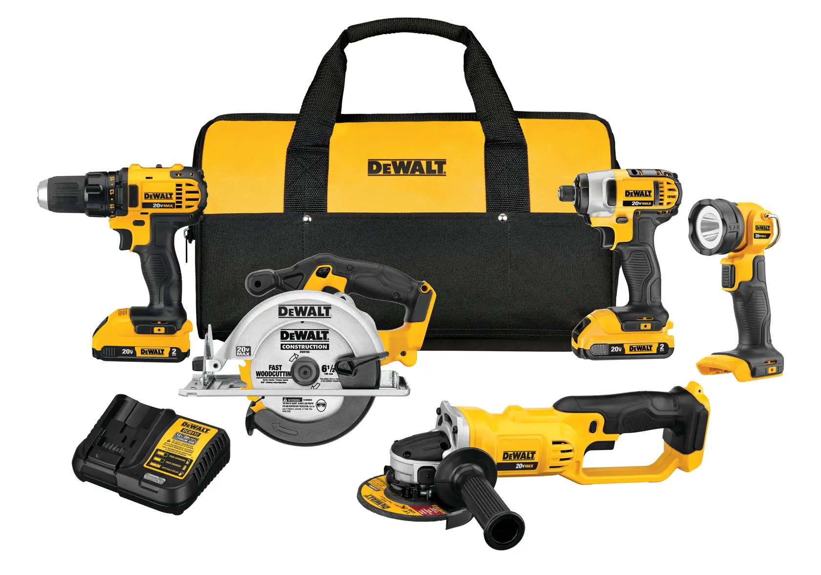 DEWALT® 20V MAX* Compact Cordless 5-Tool Combo Kit
