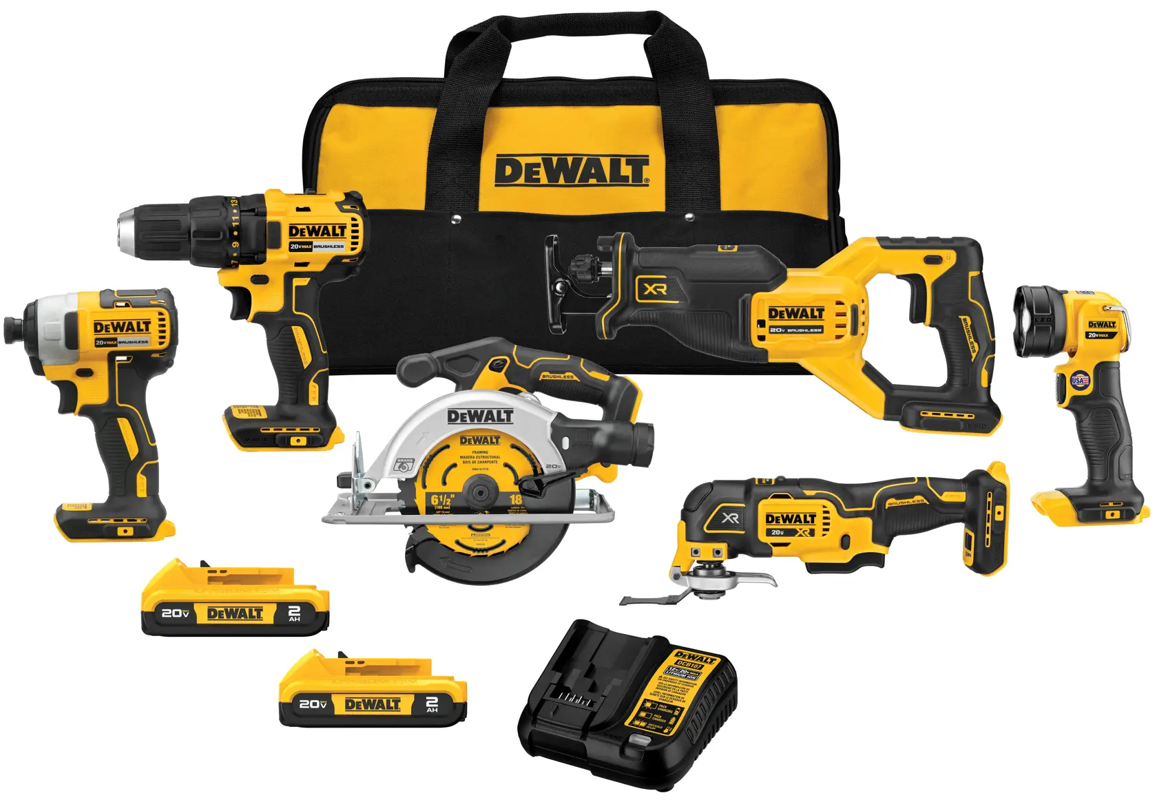 DEWALT® 20V MAX* 6-Tool Combo Kit