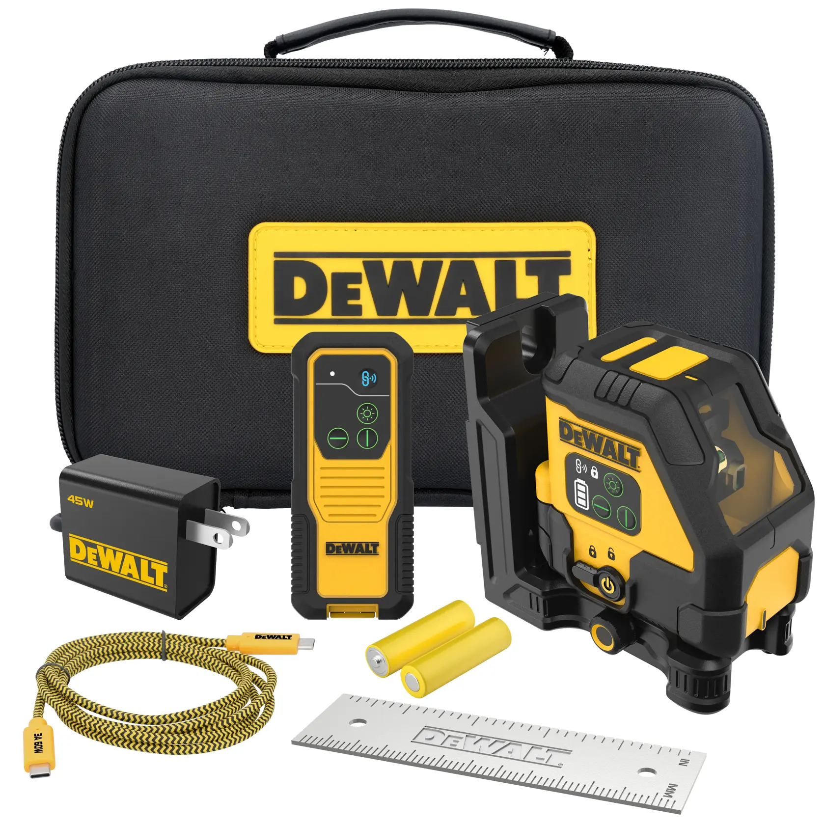 DEWALT® USB Rechargeable Green Cross Line Laser Kit